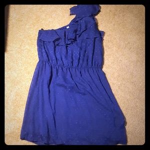 Xhilaration Blue One-Shoulder Dress - XL
